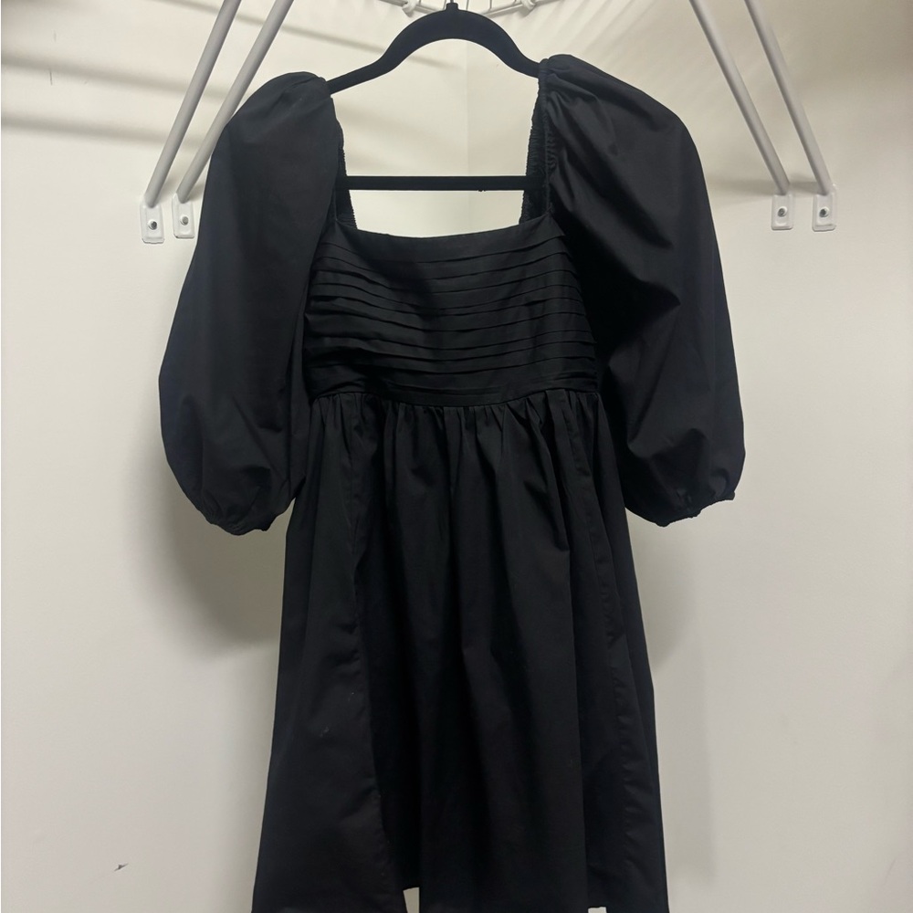 Abercrombie Emerson Poplin Puff Sleeve Mini Dress